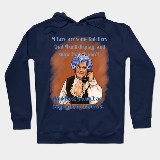 Mrs Slocombe - Drawers - Are You Being Served? Hoodie by xandra-homes